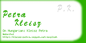 petra kleisz business card